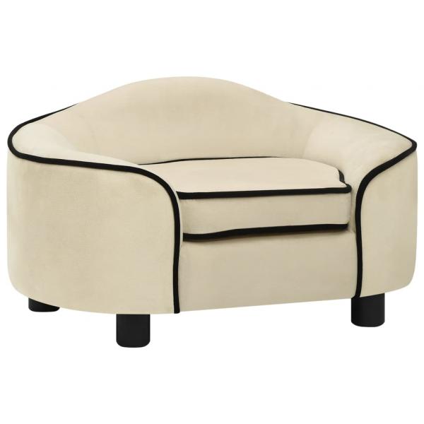 ARDEBO.de - Hundesofa Creme 67x47x36 cm Plüsch