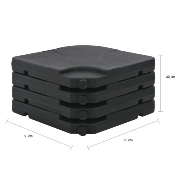 Sonnenschirm mit Tragbarem Sonnenschirmständer Anthrazit