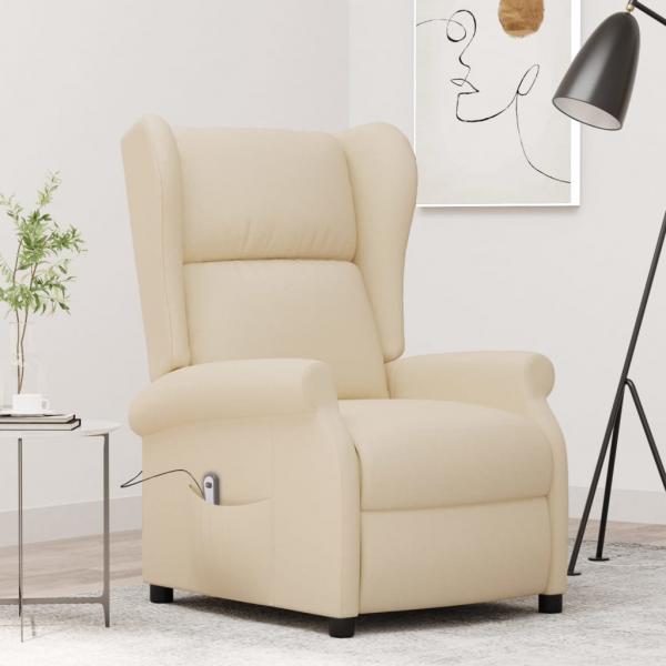 ARDEBO.de - Ohrensessel mit Liegefunktion Elektrisch Creme Stoff