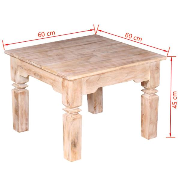 Couchtisch Akazienholz 60x60x45 cm