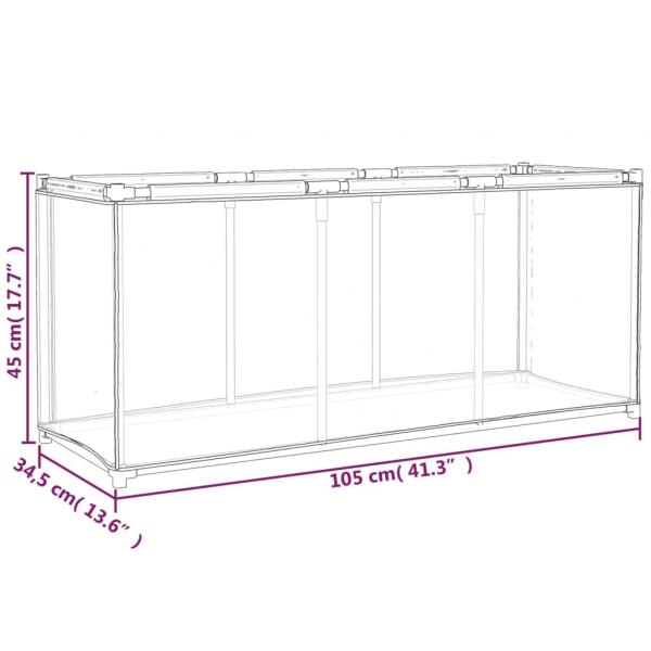 Aufbewahrungsbox Schwarz 105x34,5x45 cm Stoff
