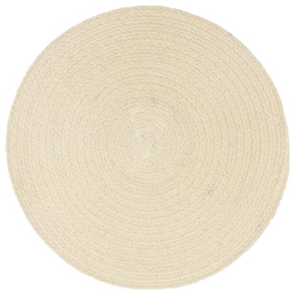 Tischsets 6 Stk. Natur 38 cm Rund Baumwolle