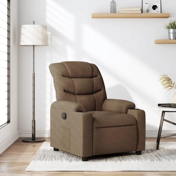 ARDEBO.de - Relaxsessel Braun Stoff