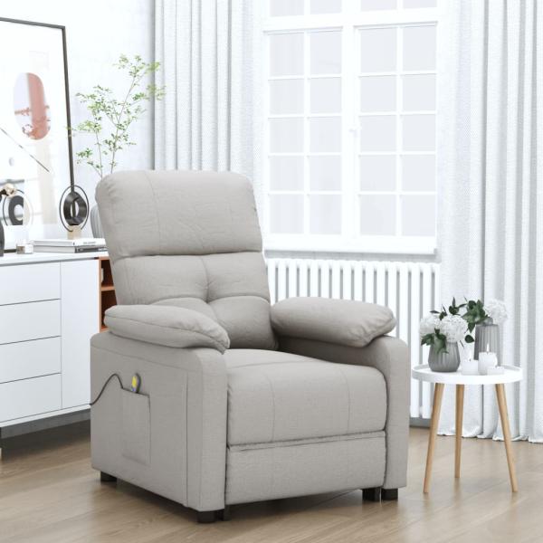 ARDEBO.de - Massagesessel Taupe Stoff