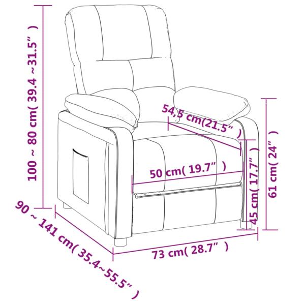 Relaxsessel Dunkelgrau Stoff