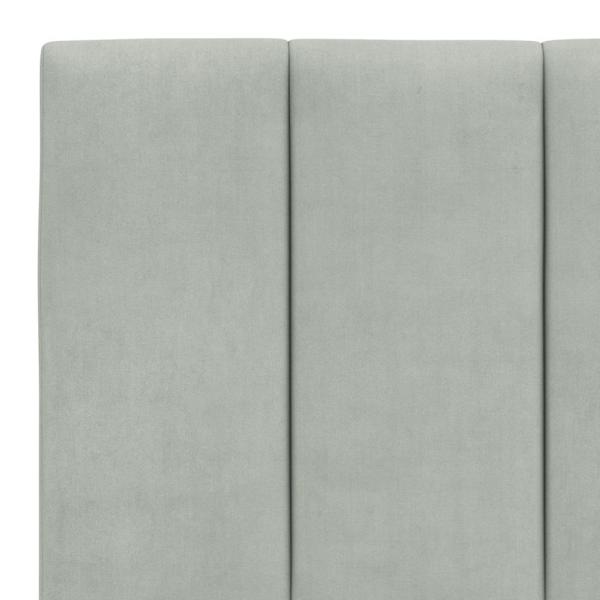 Bett mit Matratze Hellgrau 160x200 cm Samt