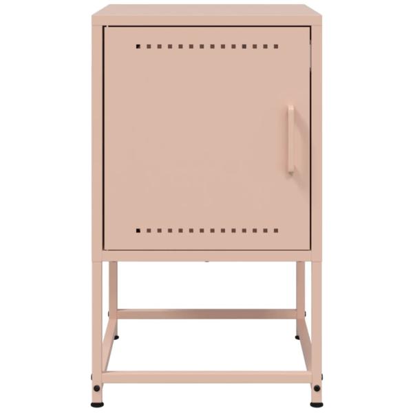 Nachttische 2 Stk. Rosa 36x39x60,5 cm Stahl