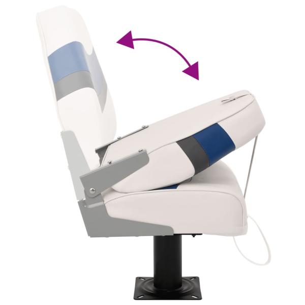 4-tlg. Bootssitz-Set Klappbar Hohe Rückenlehne