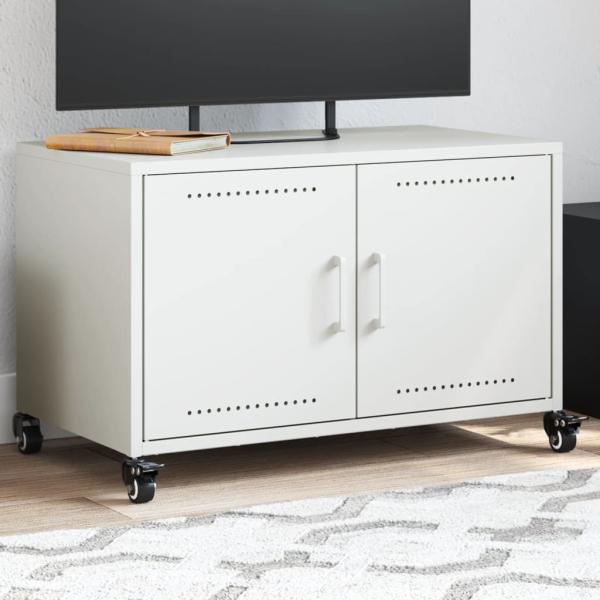 ARDEBO.de - TV-Schrank Weiß 68x39x43,5 cm Stahl