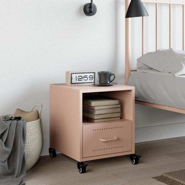 Nachttisch Rosa 36x39x43,5 cm Stahl