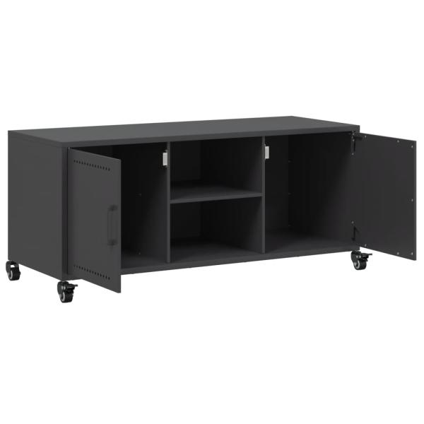 TV-Schrank Schwarz 100,5x39x43,5 cm Stahl