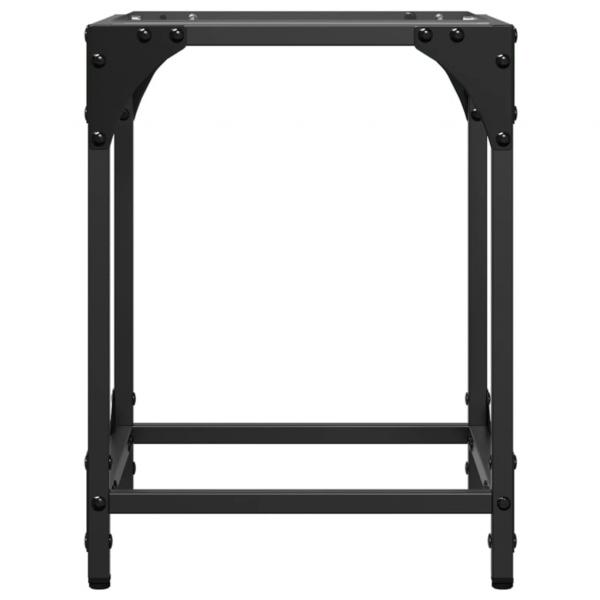 Couchtisch mit Glasplatte Transparent 30x30x40 cm Stahl