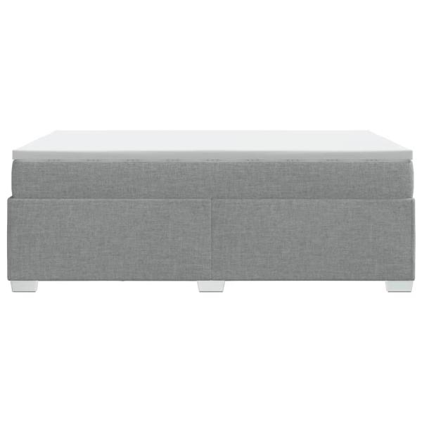 Boxspringbett mit Matratze Hellgrau 120x190 cm Stoff