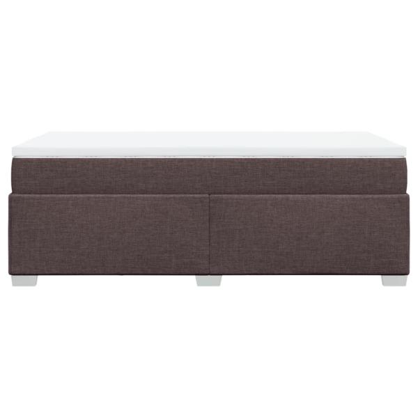 Boxspringbett mit Matratze Dunkelbraun 80x200 cm Stoff