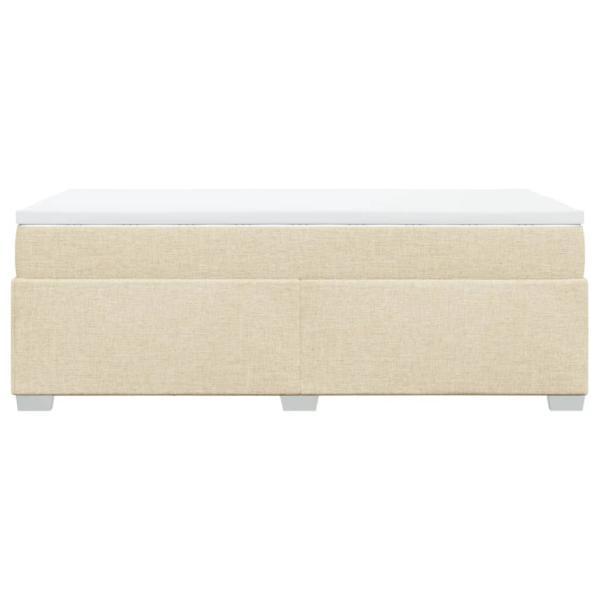 Boxspringbett mit Matratze Creme 90x190 cm Stoff