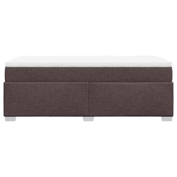 Boxspringbett mit Matratze Dunkelbraun 90x190 cm Stoff
