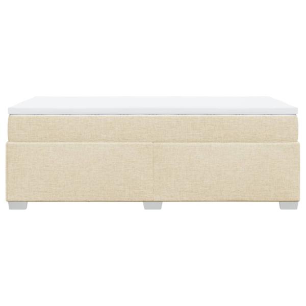 Boxspringbett mit Matratze Creme 100x200 cm Stoff