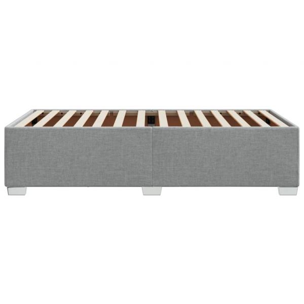 Bettgestell ohne Matratze Hellgrau 80x200 cm Stoff