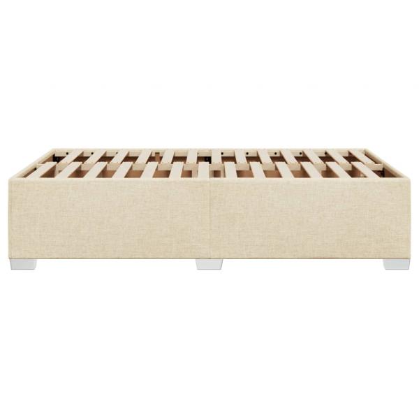 Bettgestell Creme 120x190 cm Stoff