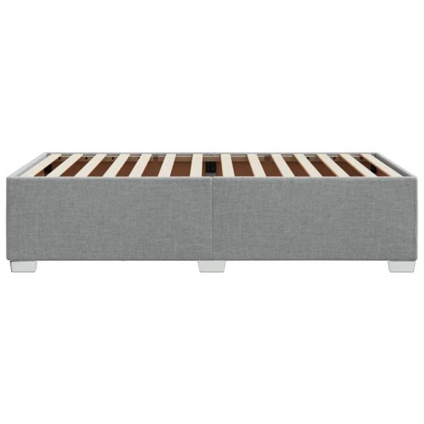 Bettgestell ohne Matratze Hellgrau 90x200 cm Stoff