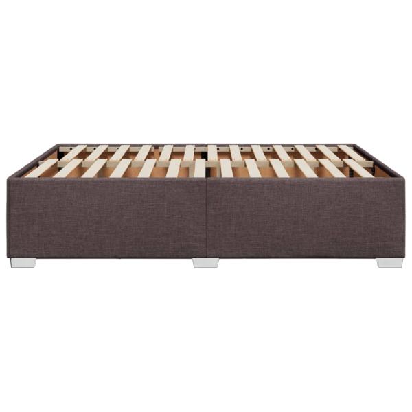 Bettgestell ohne Matratze Dunkelbraun 160x200 cm Stoff