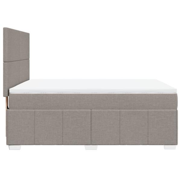 Boxspringbett mit Matratze Taupe 140x200 cm Stoff