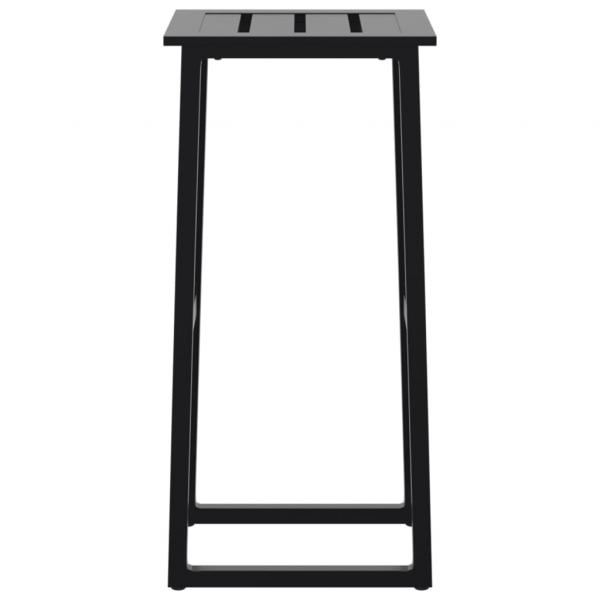 Barhocker 2 Stk. Schwarz 38x38x80 cm Pulverbeschichteter Stahl