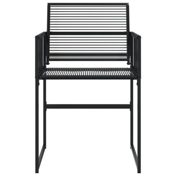 Gartenstühle 4 Stk. Schwarz Poly Rattan