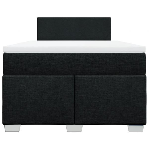 Boxspringbett mit Matratze Schwarz 120x200 cm Stoff