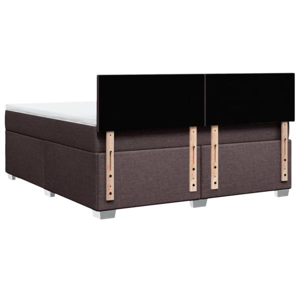 Boxspringbett mit Matratze Dunkelbraun 180x200 cm Stoff