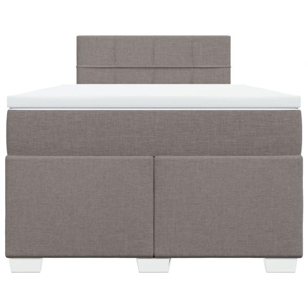 Boxspringbett mit Matratze Taupe 120x200 cm Stoff
