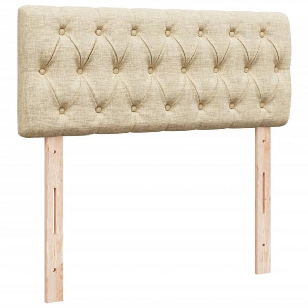 Boxspringbett mit Matratze Creme 120x200 cm Stoff