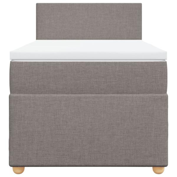 Boxspringbett mit Matratze Taupe 100x200 cm Stoff