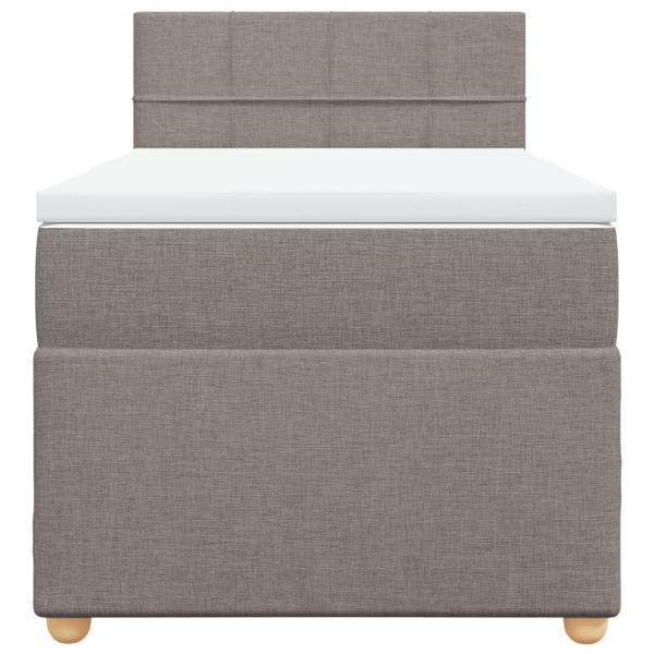 Boxspringbett mit Matratze Taupe 100x200 cm Stoff