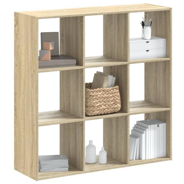 ARDEBO.de - Bücherregal Sonoma-Eiche 102x32x102 cm Holzwerkstoff