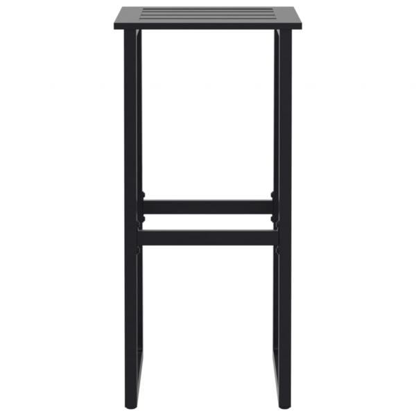 11-tlg. Gartenbar-Set Schwarz Pulverbeschichteter Stahl
