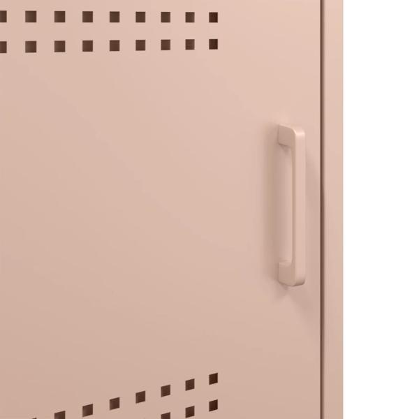 Nachttische 2 Stk. Rosa 36x39x68 cm Stahl