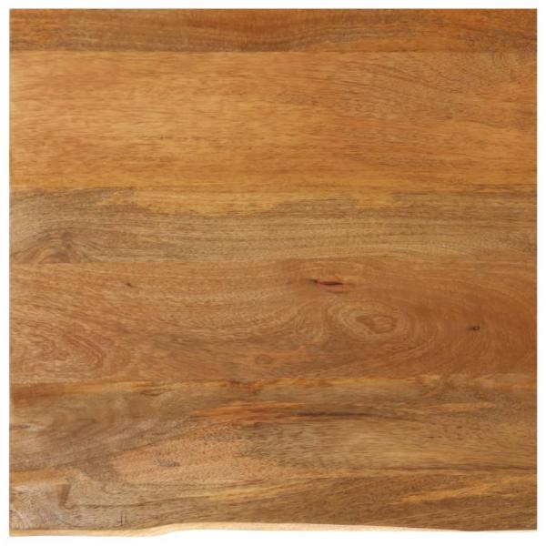 ARDEBO.de - Tischplatte mit Baumkante 80x80x2,5 cm Massivholz Mango
