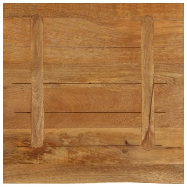 Tischplatte mit Baumkante 80x80x2,5 cm Massivholz Mango