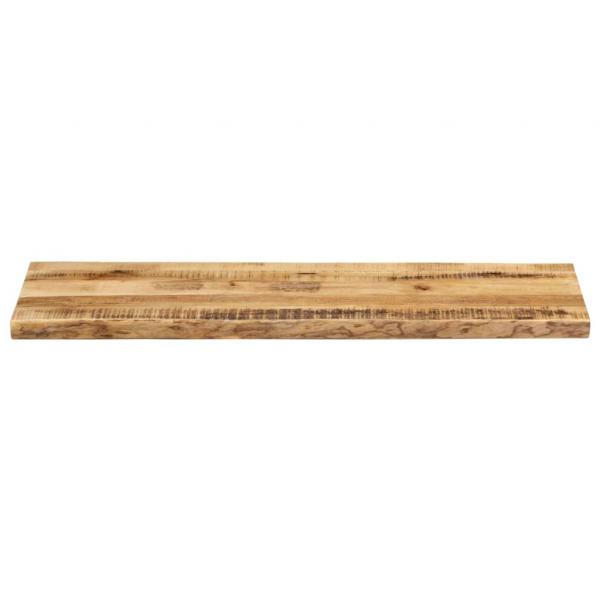 Tischplatte mit Baumkante 120x40x3,8 cm Raues Mango Massivholz