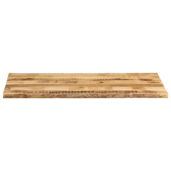 Tischplatte mit Baumkante 140x60x2,5 cm Raues Mango Massivholz