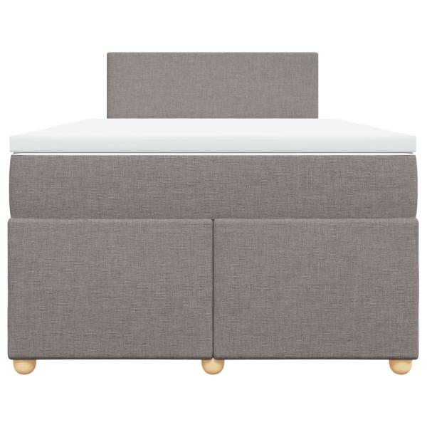 Boxspringbett mit Matratze Taupe 120x200 cm Stoff