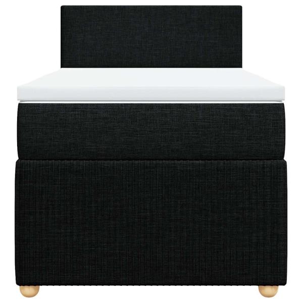 Boxspringbett mit Matratze Schwarz 90x190 cm Stoff