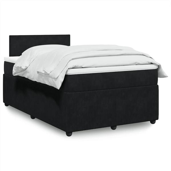 ARDEBO.de - Boxspringbett mit Matratze Schwarz 120x190 cm Samt