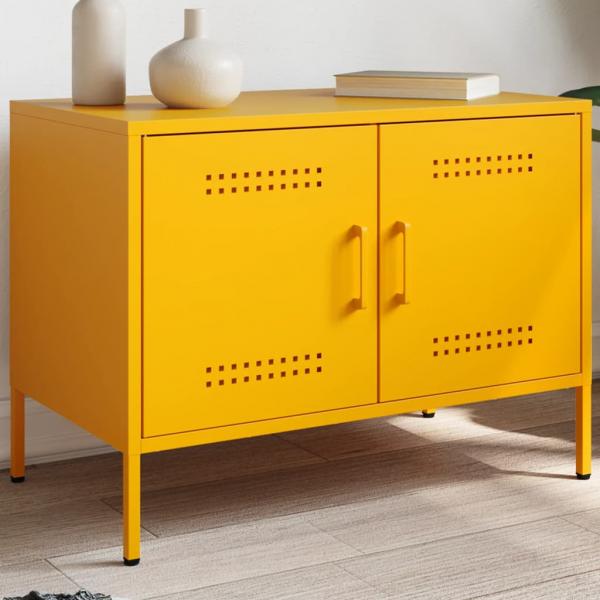 ARDEBO.de - TV-Schrank Senfgelb 68x39x50,5 cm Stahl