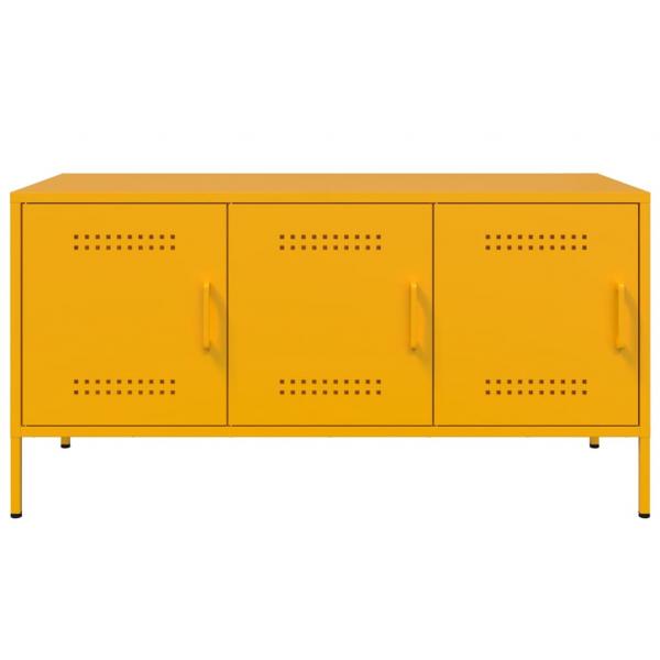 TV-Schrank Senfgelb 100,5x39x50,5 cm Stahl
