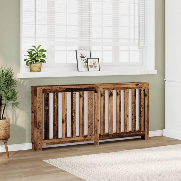 ARDEBO.de - Heizkörperverkleidung Altholz-Optik 175x20x82 cm Holzwerkstoff
