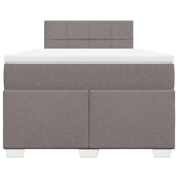 Boxspringbett mit Matratze Taupe 120x190 cm Stoff