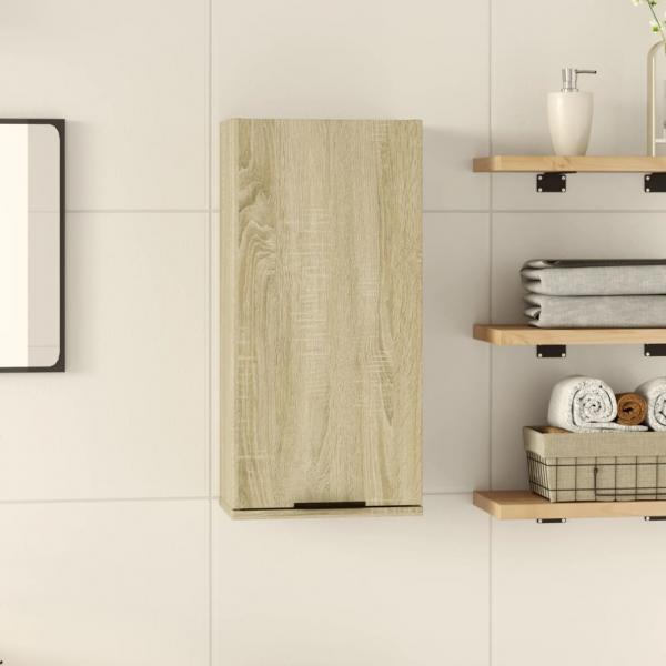 ARDEBO.de - Wand-Badschrank Sonoma-Eiche 32x20x67 cm