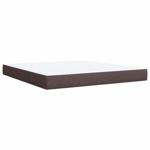 ARDEBO.de - Boxspringbett mit Matratze Dunkelbraun 180x200 cm Stoff
